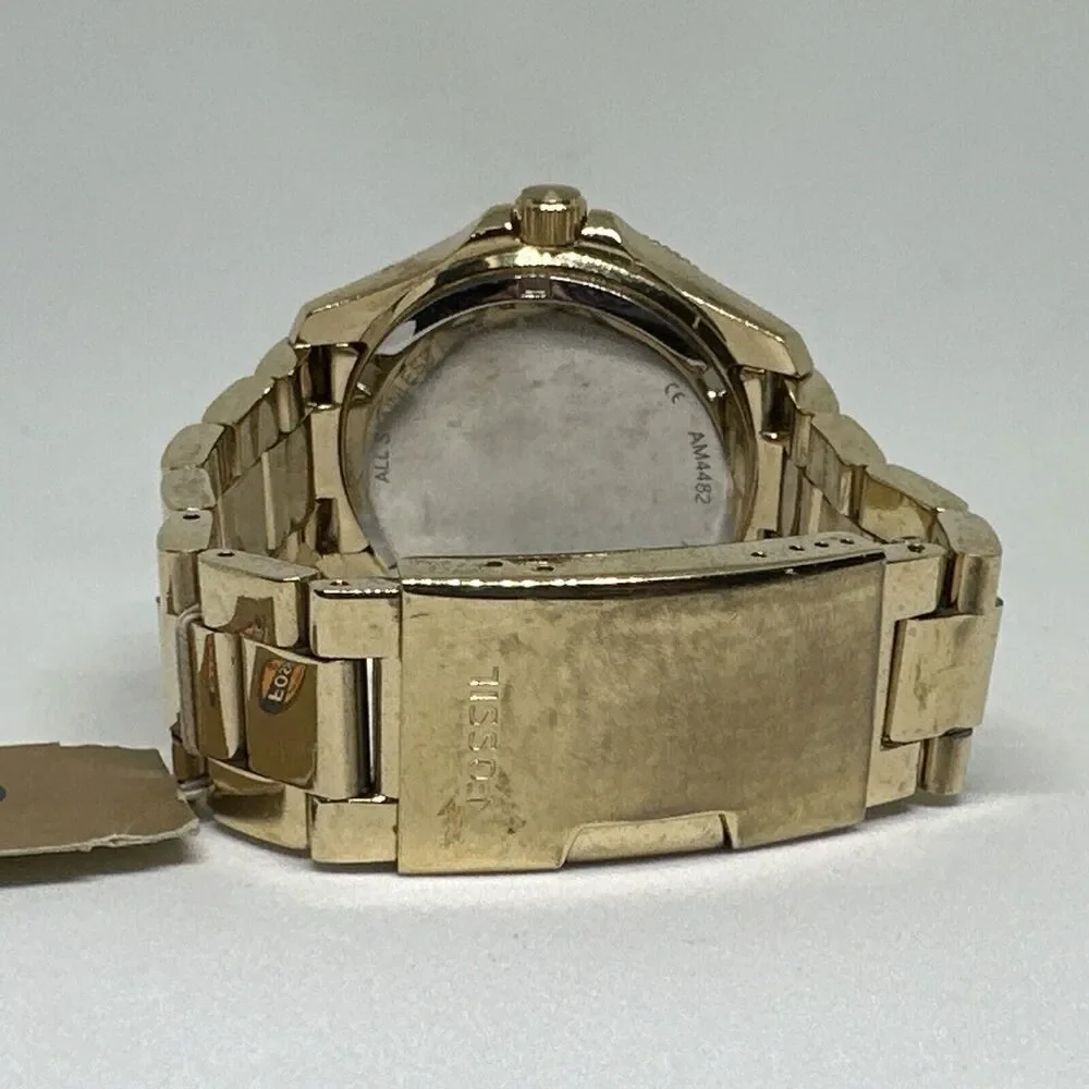 Fossil Cecile AM4482 Womens Gold Stainless Steel Analog Dial Quartz Watch HME419